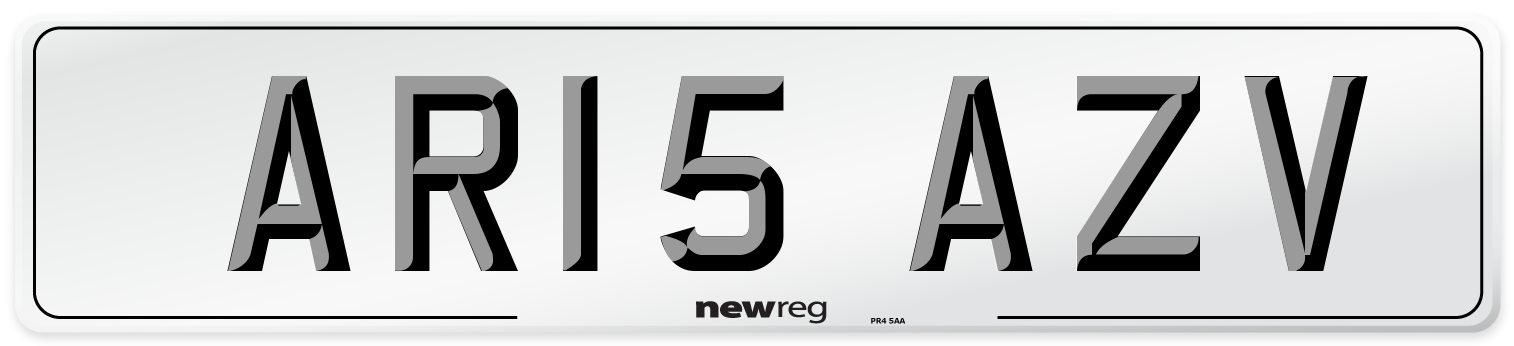 AR15 AZV Number Plate from New Reg